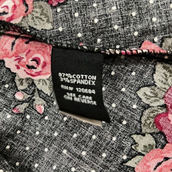 Torrid Woman’s Dress Sz 22 Scoop Neck Sleeveless Floral Rose Polka Dot Midi - Picture 8 of 10